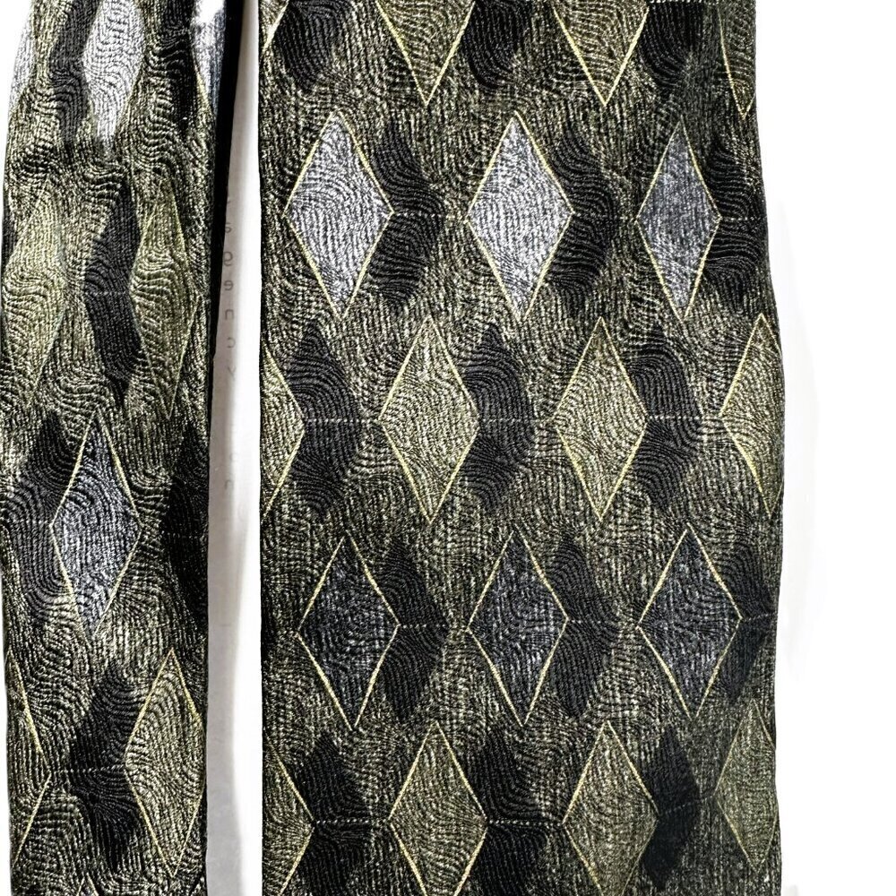 Men's Axis Silk Neck Tie Heathered Dark Green Made In The USA 60.5" L 4" W - Picture 1 of 4